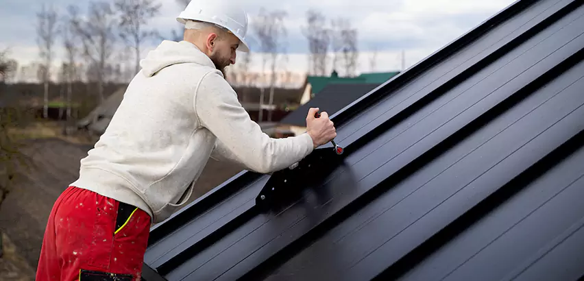 Tin Roof Ridge Cap Installation in Glendale Heights
